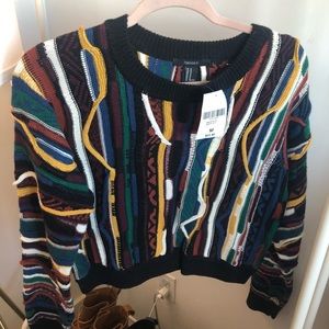 NWT Forever 21 Retro Crop Sweater Size M